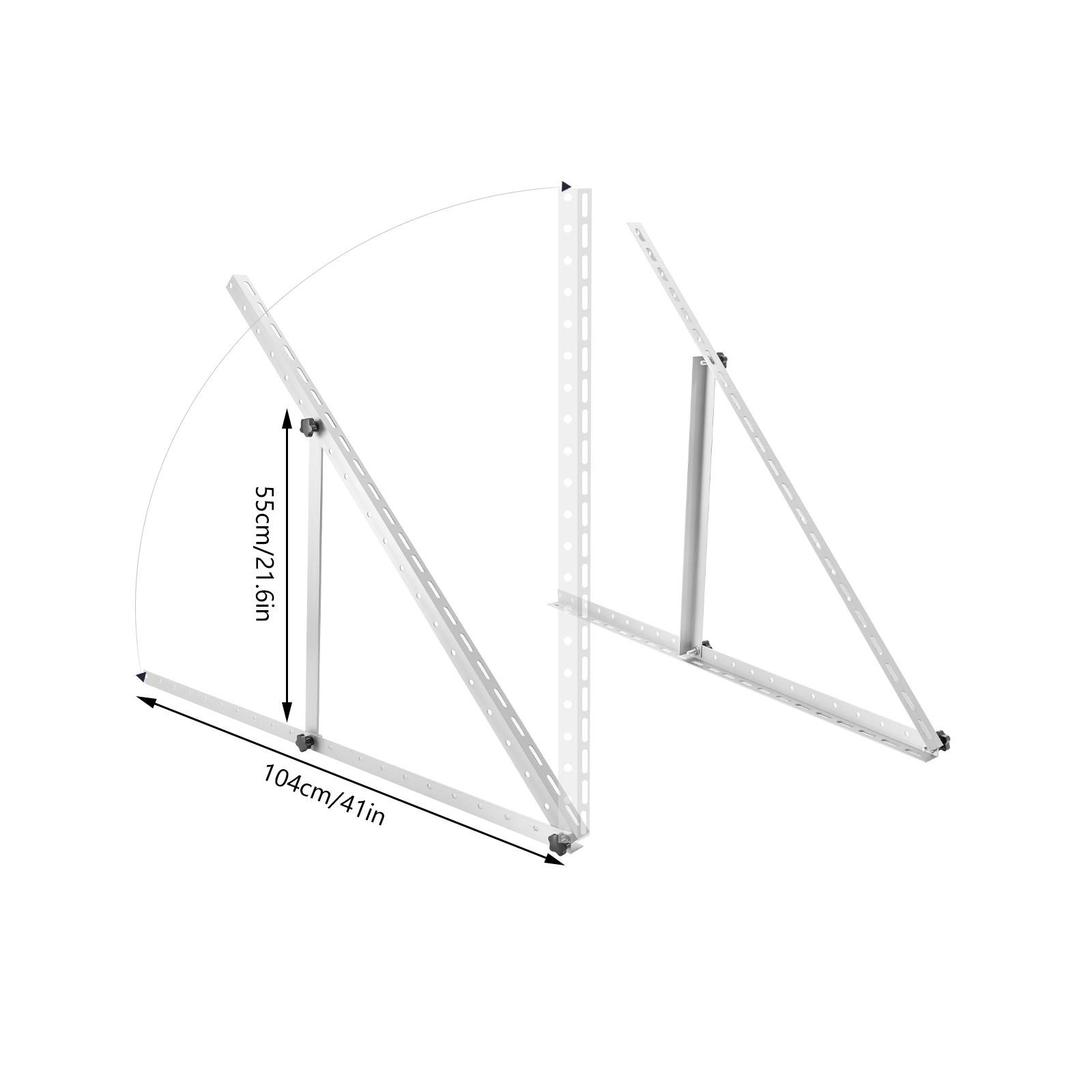 

41INCH Adjustable Solar Panel Brackets 0 to 90° Tilt Solar Panel Mounting Brackets Adjust Solar Panel Mounting System 3.3 inch серебряный