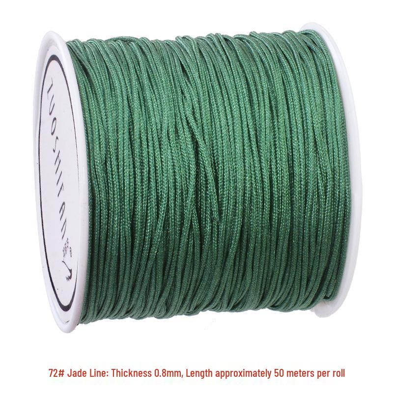 Нефритовая нить №. 72 Красный плетеный шнур для браслетов и ожерелий - Материал для плетения своими руками No. 72 Jade Thread