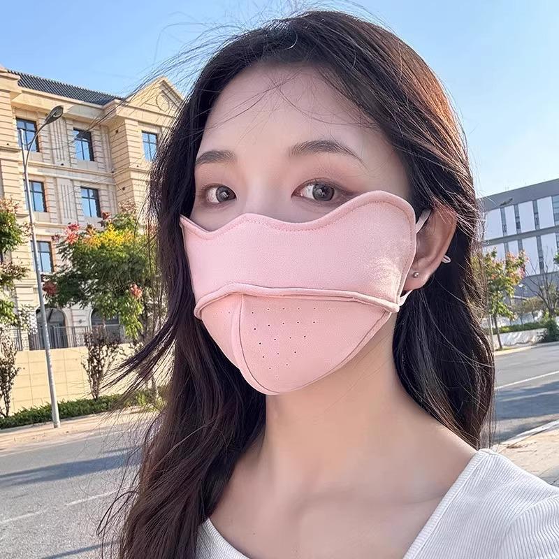 Women's Windproof & Coldproof Warm Mask - Autumn/Winter, Small Face Design, Eye Corner Protection, New Anti-UV Style.