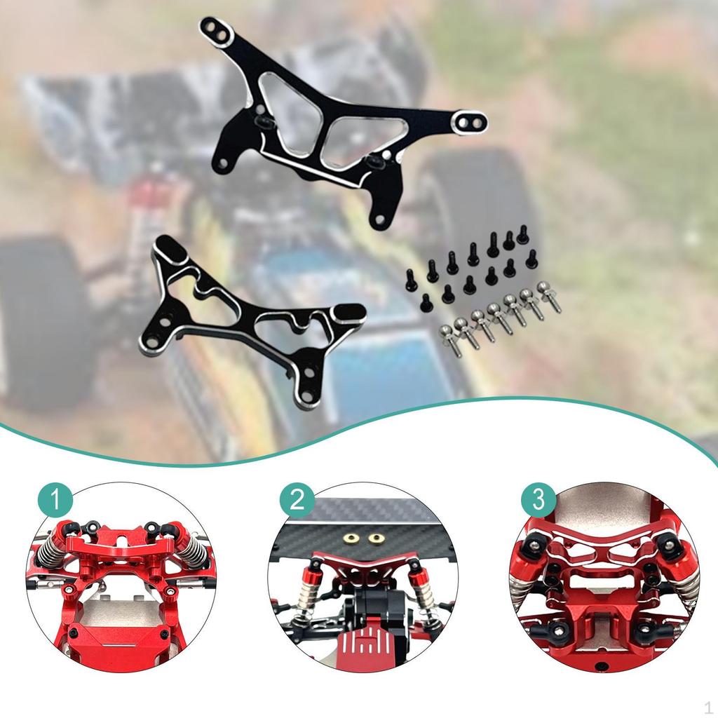 Front & Rear Shock ,RC Car Upgrade Kit, Sturdy ,Replace Parts, Lightweight Mounts Metal for