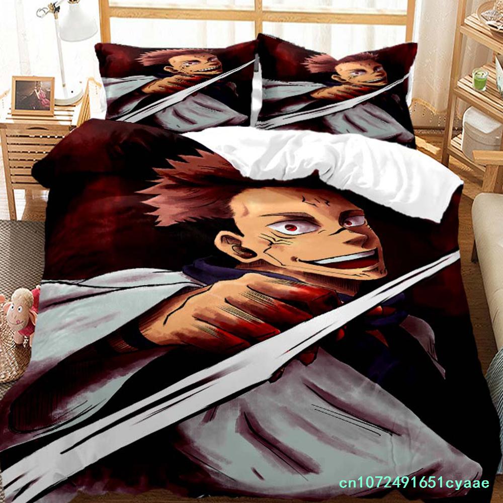 3D Anime Jujutsu Kaisen Digital Print Polyester Bedding Sets Covers Boys Duvet Cover Set For Teens Bedding Set Home Textiles