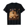 Funny Dog Meme Pomeranian Drinking Beer T Shirt Vintage Unisex Fashion Comfortable Soft Slightly Streetwear Graphic