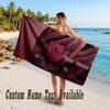 Aston Villa Design Beach Towel Custom Text Large Towel for Beach Vacation