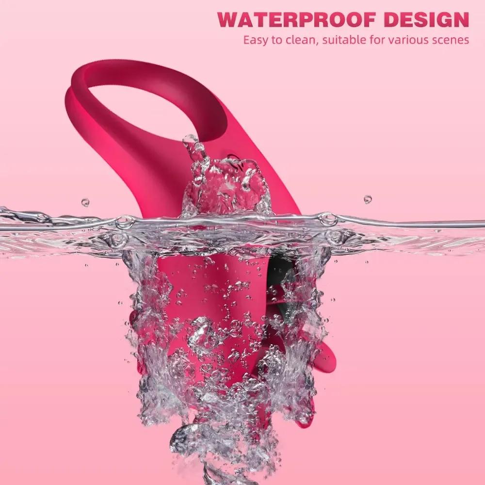 Male Cock Lasting Trainer Rotating Tongue Clitoral Stimulator Delayed  Ejaculation Semen Lock Ring 10 Modes Vibration Sex Toys