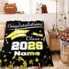 Congratulations Class Of 2026 Home Customize Your Name Blankets Comfortable Soft Lightweight Allseason Multipurpose Blanket For Picnics Sofas Offices