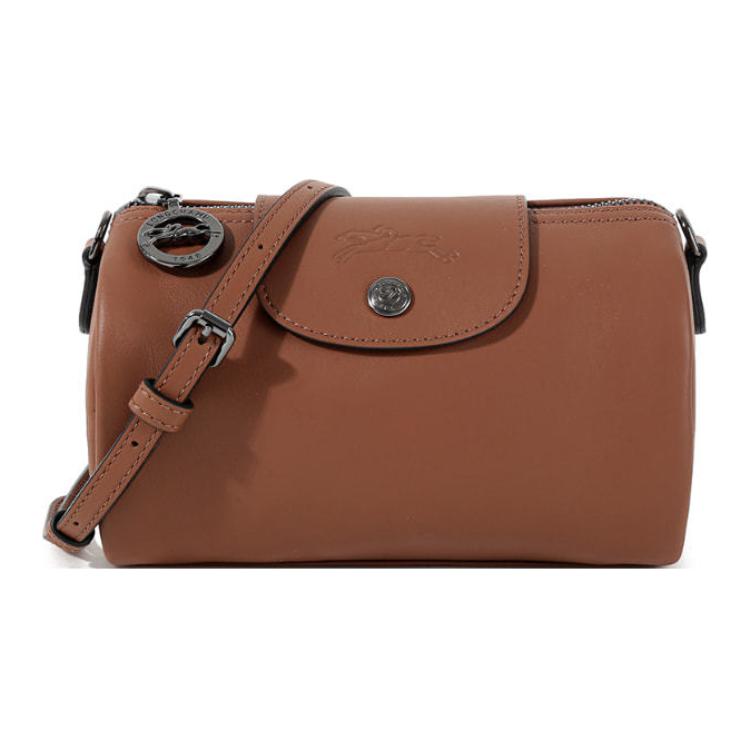 Longchamp Le Pliage Xtra Adjustable Detachable Shoulder Strap Zipper Closure Leather Shoulder Crossbody Bag Small Women Bags Cognac 10255987504