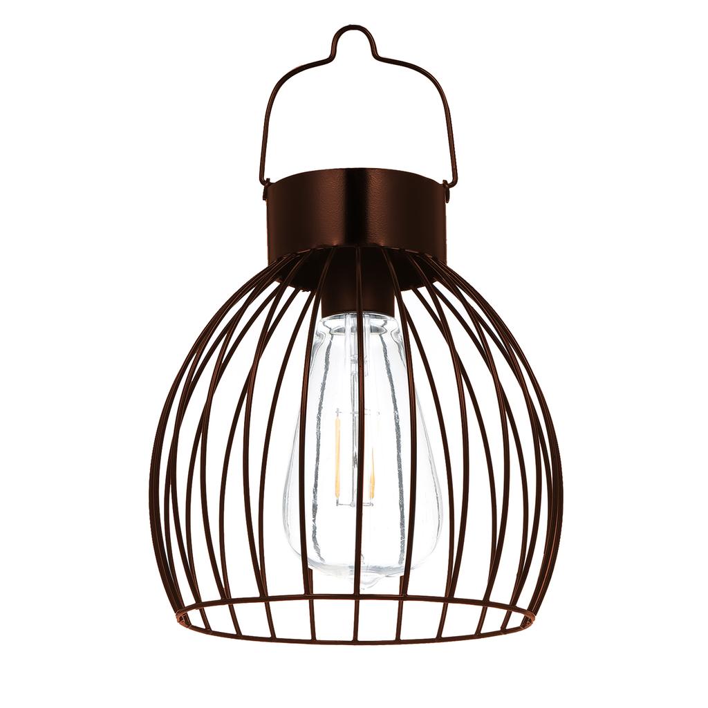 CalmGeek Solar Powered Engrgy Bird Cage Design Pendeant H-anging Lamp Lantern Outdoor Light