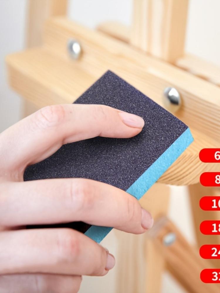 6PCS Sanding Sponge 60-320 Grit Washable and Reusable Wet Dry Sanding Blocks for Metal Wood Polishing Abrasive Tool 120*96*50mm