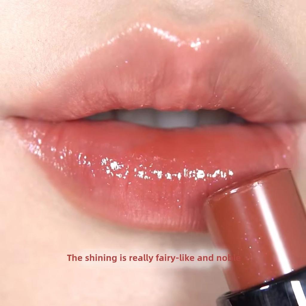 Lipstick Red Brown Lipstick Waterproof Moisturizing Mirror Lipstick Lip Gloss Natural Long-lasting Makeup Valentine's Day Gift