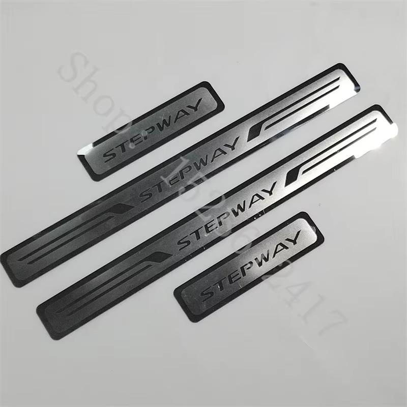 Per Dacia Sandero 2 Stepway 2013~2024 Accessori Auto Soglie delle porte Battitacco Protezione soglie Adesivi per auto Pedale di Benvenuto
