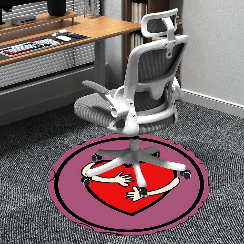 

1pc Heart Hug Chair Carpet for Office, Soft Flannel Throw Mat, Perfect for Office,Holiday Party Decoration Choice yy251113049 80cm by 80cm