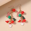 New Christmas Drop Earrings for Women Girls Sock Snowman Dangle Earrings Pendants Kid's New Year Jewelry Gifts