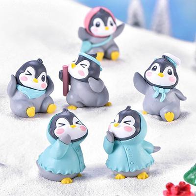 Figurine miniature de pingouin amusante et mignonne, petite Statue pour nains de jardin féerique, mousse