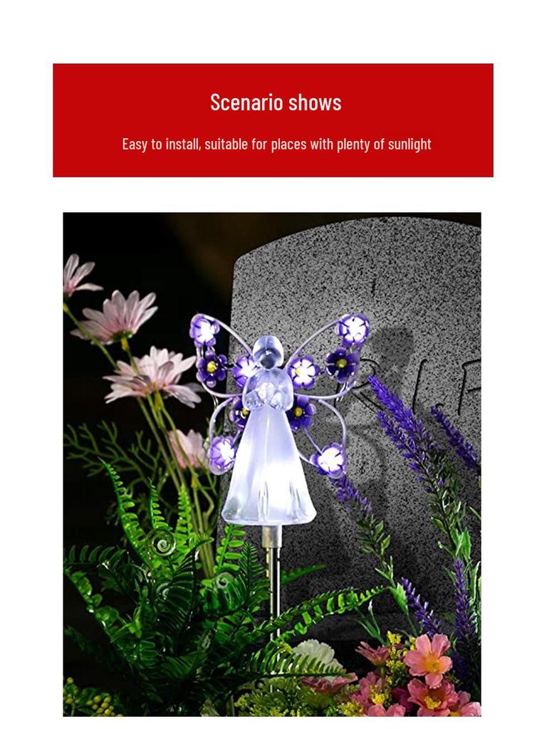 Solar Angel Wind Chime Garden Light - Outdoor LED Decoration