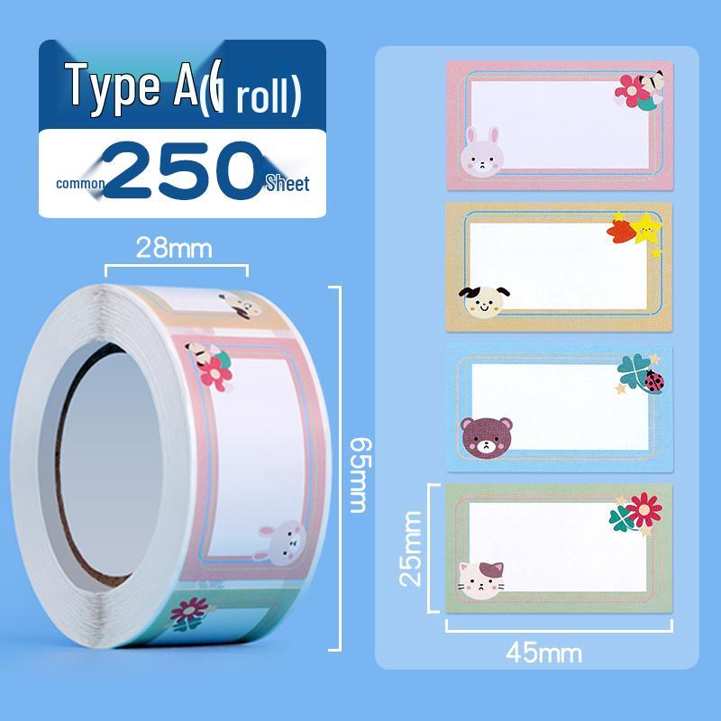 Waterproof Cartoon Name Stickers: Easy-Tear, No-Trace Labels for Kindergarten & First Grade