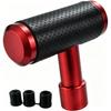 Lunsom Shift Metal Gear Shift Shift Suitable for Manual Transmission Vehicles and Push-Type Knob, Lever, T-Type Knob, (Black Red)