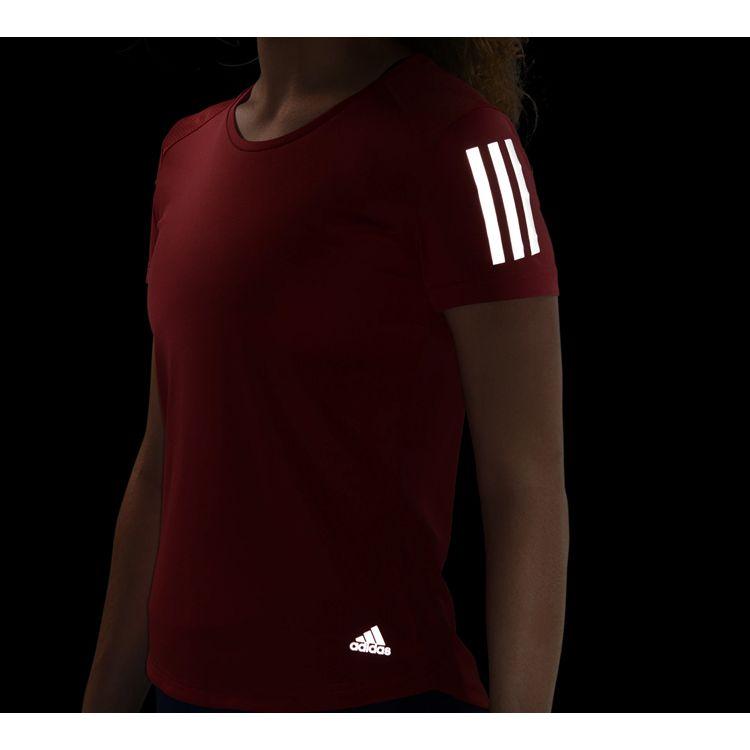 Adidas Own The Run Tee Women Tops Red FL7813
