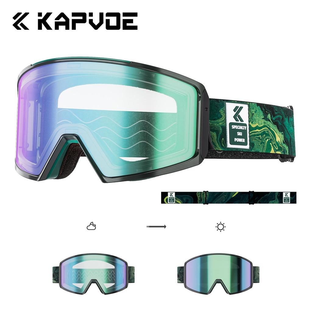 KAPVOE Anti-Fog Windproof Ski & Snowboard Goggles for Outdoor Sports