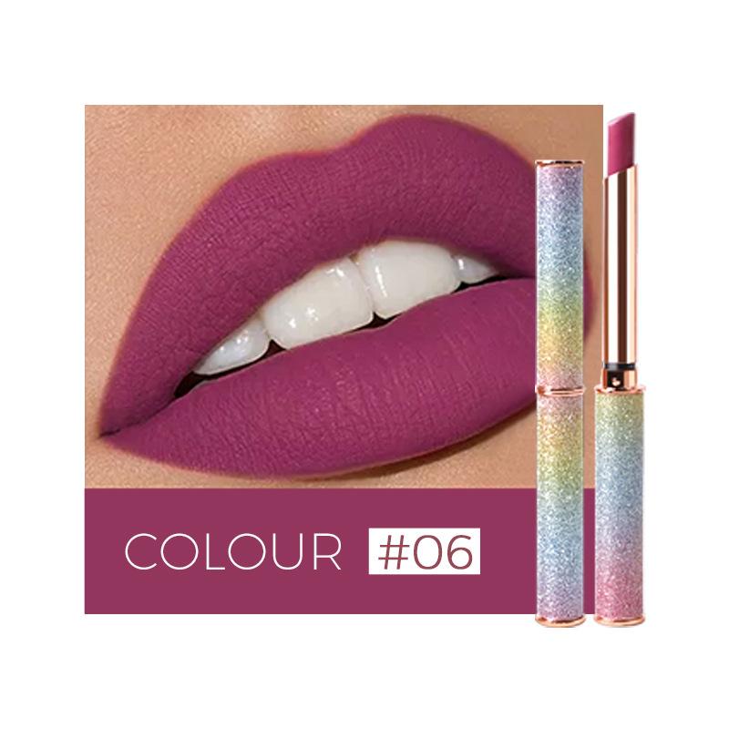 VIBELY Starlight Sparkle Matte Lipstick Dip-in-Cup, No-Fall Crushed Diamond Lipstick