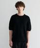 Le Mad Boucle Scallop Round Half Knit - Black