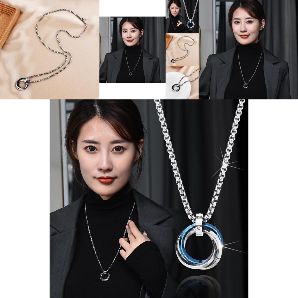 Trendy Titanium Steel Necklace For Men And Women With Minimalist Geometric Design Ideal For Casual Wear And Gifts