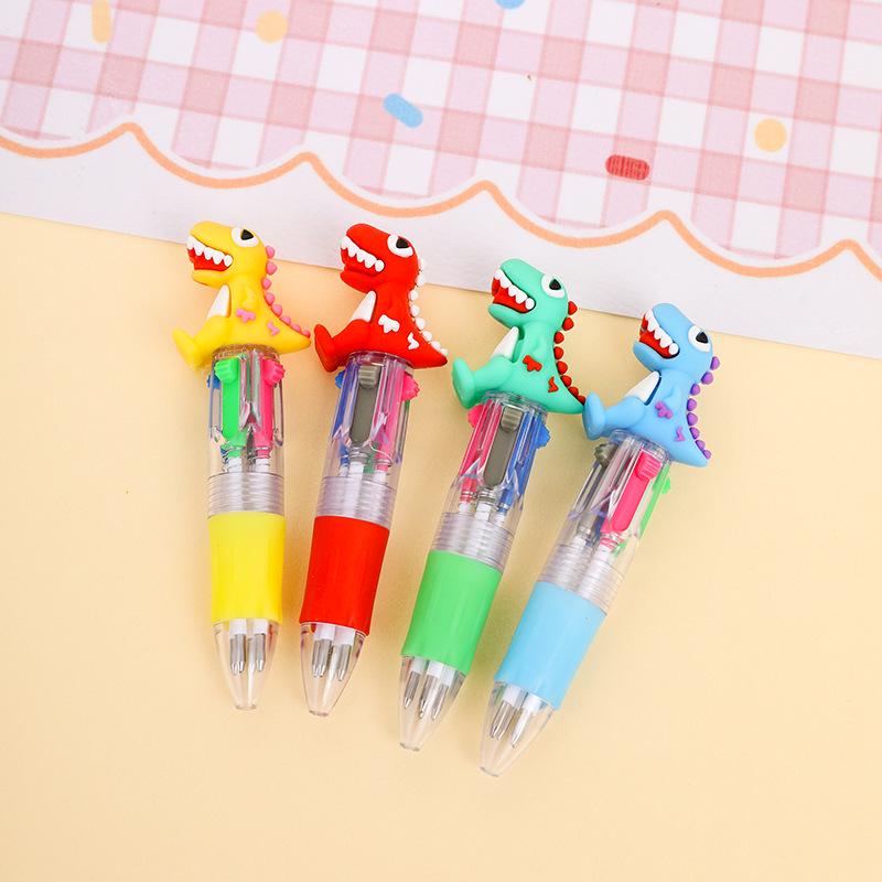 Entzückender Tierkopf Mini-Kugelschreiber in vier Farben - Schülergeschenk Schreibwaren.