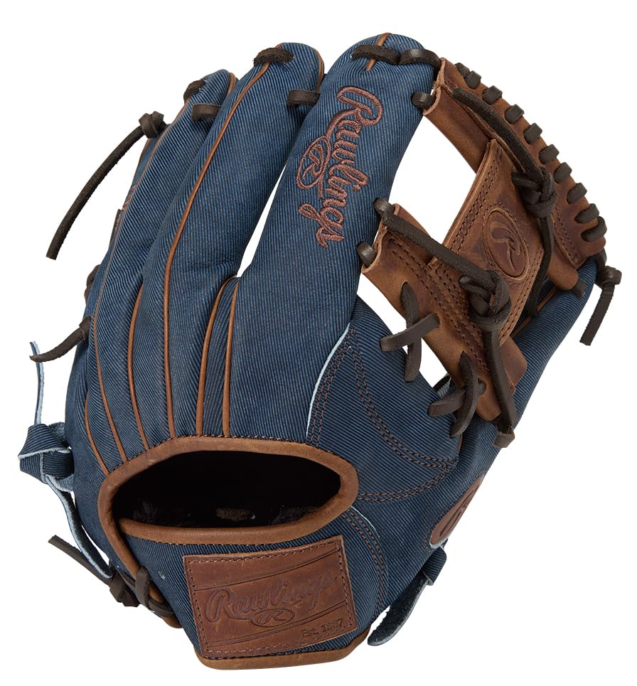 

Rawlings PRO EXCEL GR5FHJN62 Baseball Throw HOH® –Jeans- Glove, Softball, Infielder s Glove, Navy, 11.25 inches, Right-Handed
