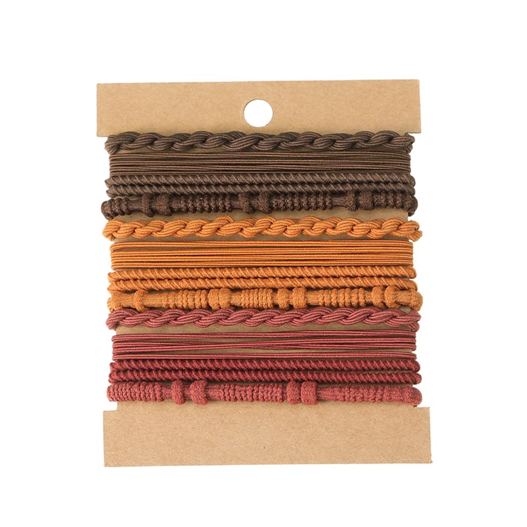 12Pcs Korean Strong Women Hair Scrunchies Girls Elastic Hair Rubber Bands Ponytail Hair Holders Nylon Hair Ties Hair Accessories
