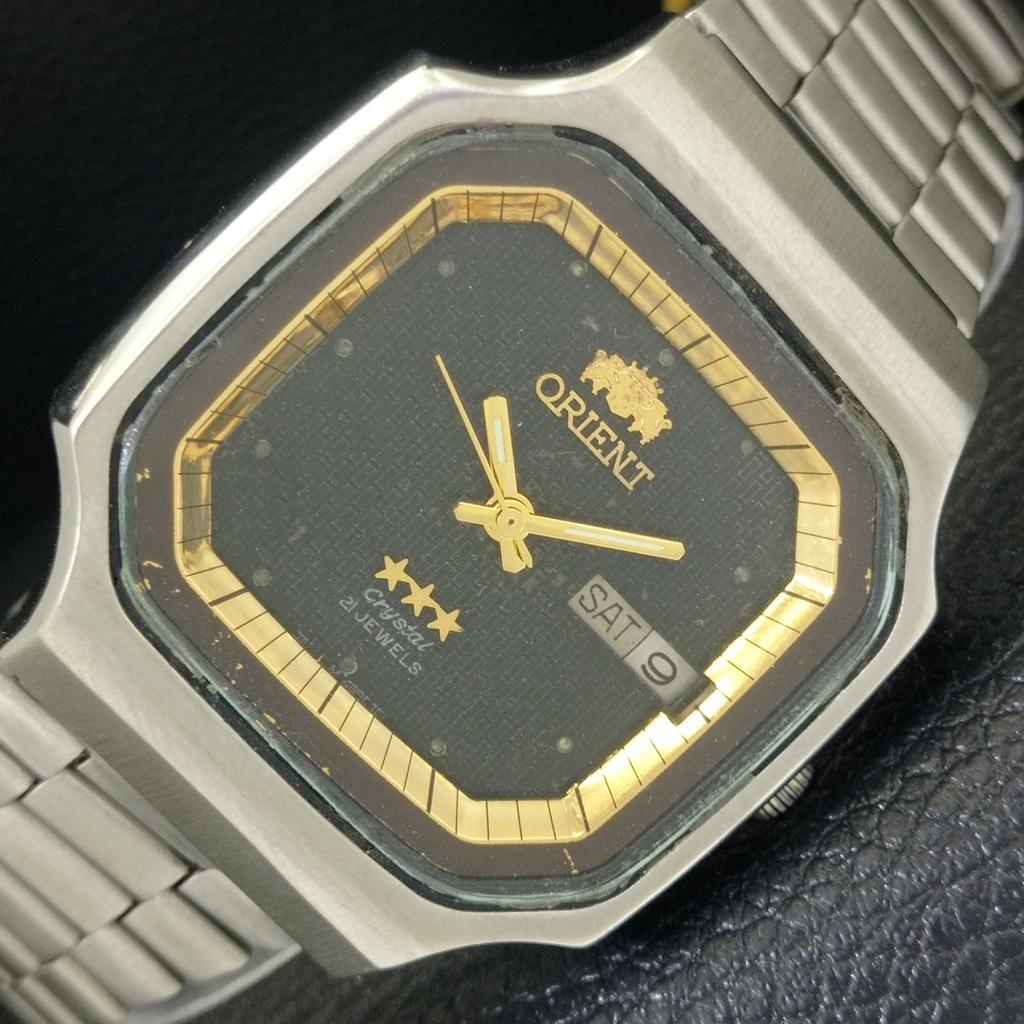 

GENUINE VINTAGE ORIENT CRYSTAL AUTOMATIC 46941 JAPAN MENS WATCH a703492-1 R213c-a703492