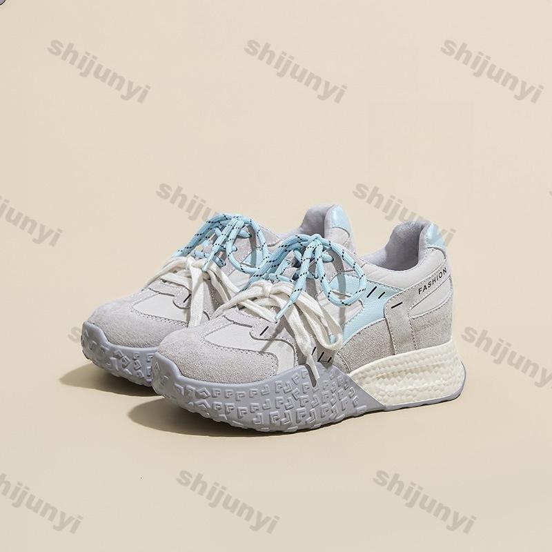 Women Platform Sneakers Autumn New Mesh Breathable Flats Outdoor Lightweight Comfortable Soft Sole Height Increase Casual Shoes