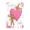 Simon Elvin On Our Anniversary Heart Greetings Card (Pack of 6)