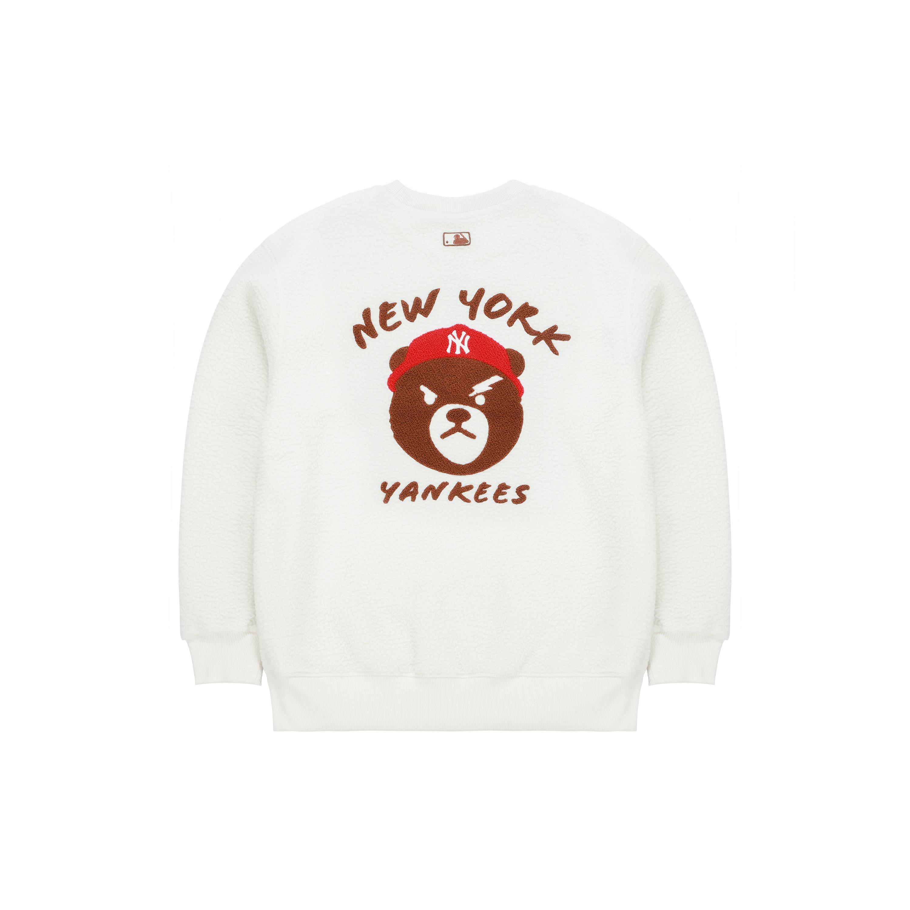 

New MLB New York Yankees Sweatshirts Unisex Ivory 3AMTEC816-50CRS XL