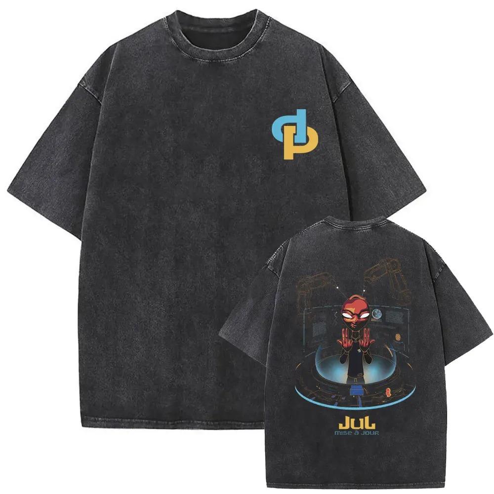 Love Jul 2026 Merch Washed Vintage T-shirt Men Women Fashion Rap Pop Music Streetwear Man Hip Hop Oversized Short Sleeve Tshirt