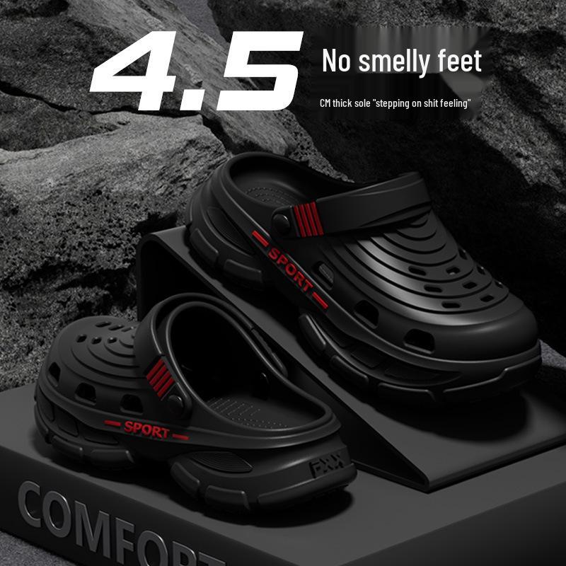 Spring/Summer Couple's One-Piece EVA Shoes: Comfortable, Casual, Puff Design, Non-Slip Sole.