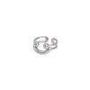 Smiling Metal Texture Open Ring - Trendy, All-Match Design for Women