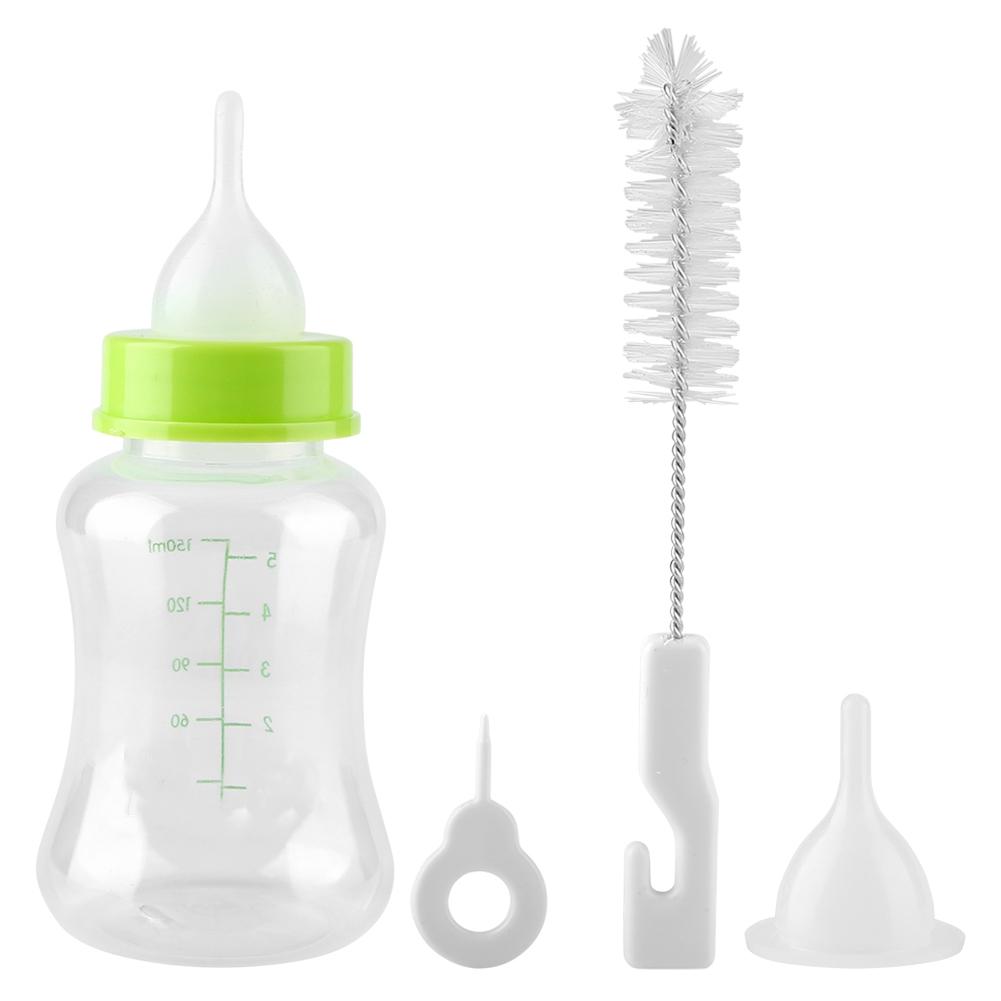 4pcs  Set Silicone Transparent Durable Milk Bottle Feeder for Pet Dog Cat 60ml