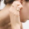Poery Orbit Open Pinky Ring_Gold