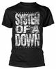 Official System Of A Down T Shirt Distressed Logo Black Mens Classic Rock Metal