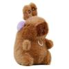 Movable Bunny Ears Capybara Plush Pendant Pull Rope Capybara Plushie Doll  Bag Hanging