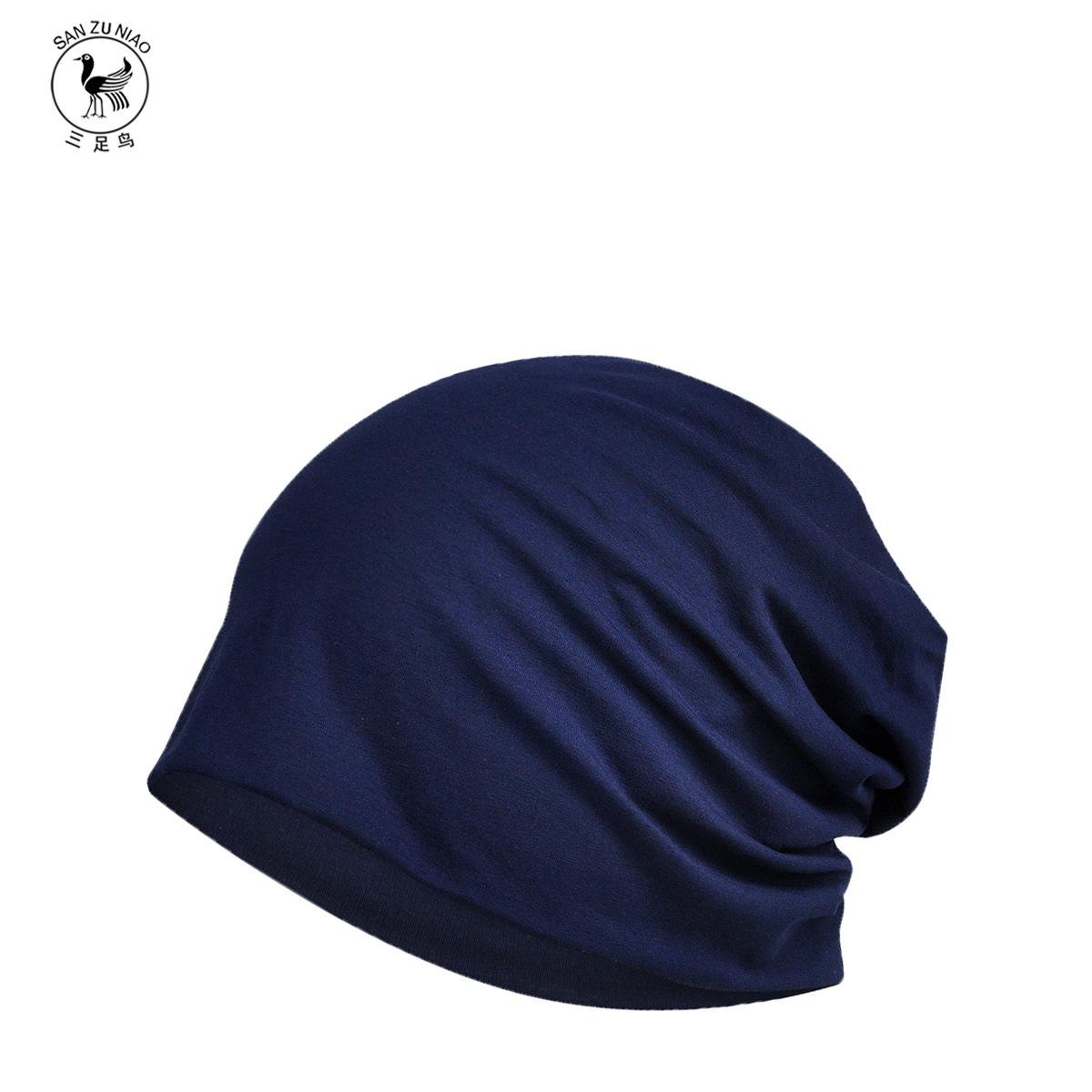 

Капелюх Baotou. Чоловічий і жіночий чотирисезонний двошаровий вуличний хіпстерський одноколірний бавовняний універсальний пуловер. One Size/Elastic сапфіровий