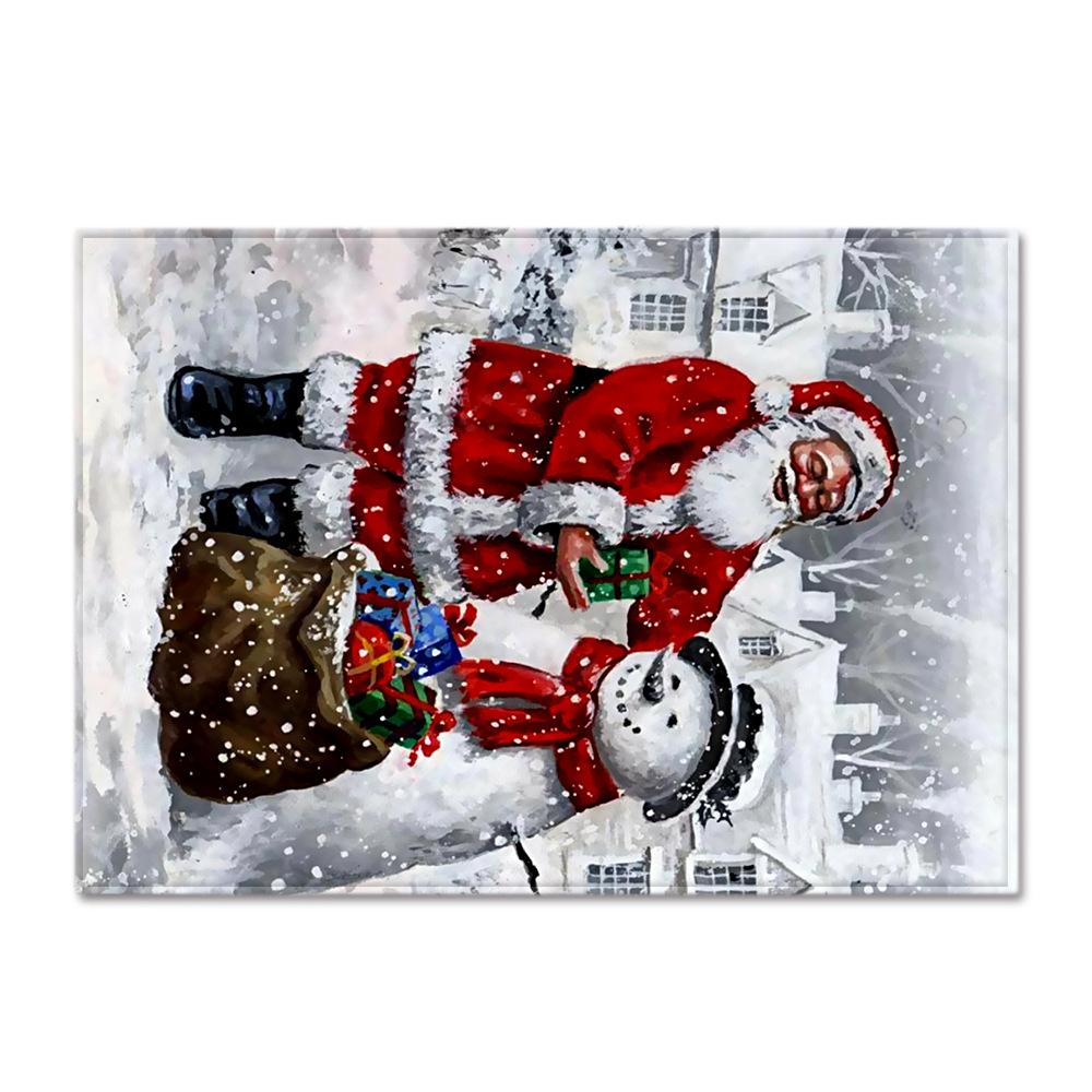 Living Room Carpet Merry Christmas Bedroom Floor Mat Doormat For Europe And The United States
