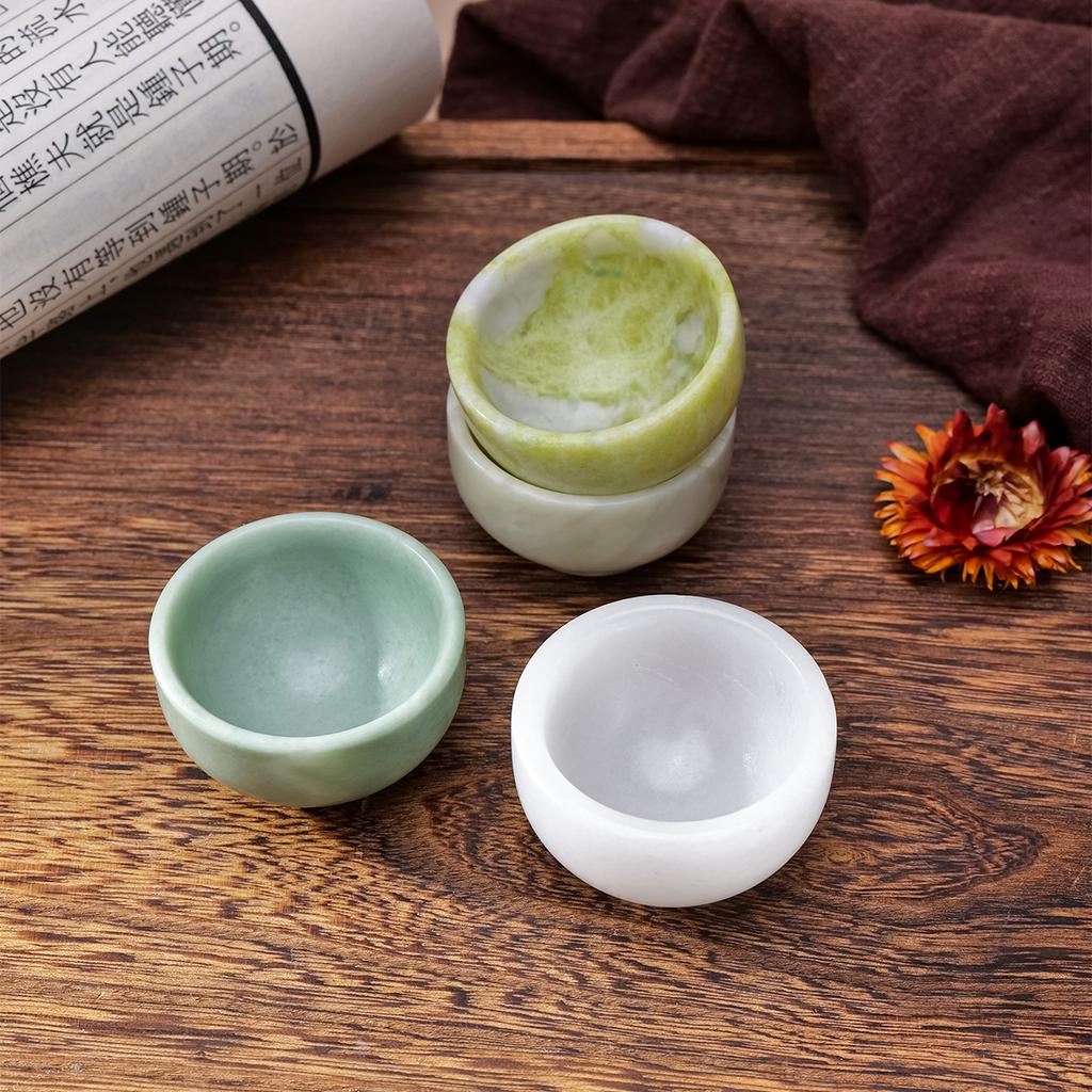 1pc Natural crystal original stone jade tea cup Kung fu cup white jade Xiuyan jade wine cup tea set Lantian jade cup amethyst
