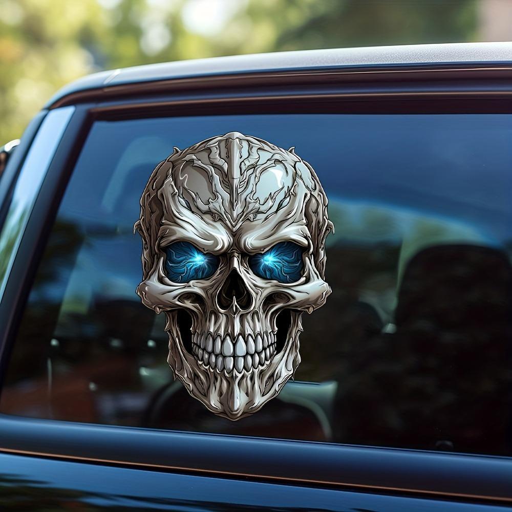 Horror Skull Head Car Stickers Motorcycle Decals Auto Window Bumper DIY Body Styling Motorbike Windshield Tank Decoration 1pc