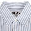 COMME des Shirt Long Sleeve Striped Black Heart Logo PLAY COMME des GARCONS PLAY S STRIPED SHIRT B020 Blue L [PLAY GARCONS] Men's [Item]