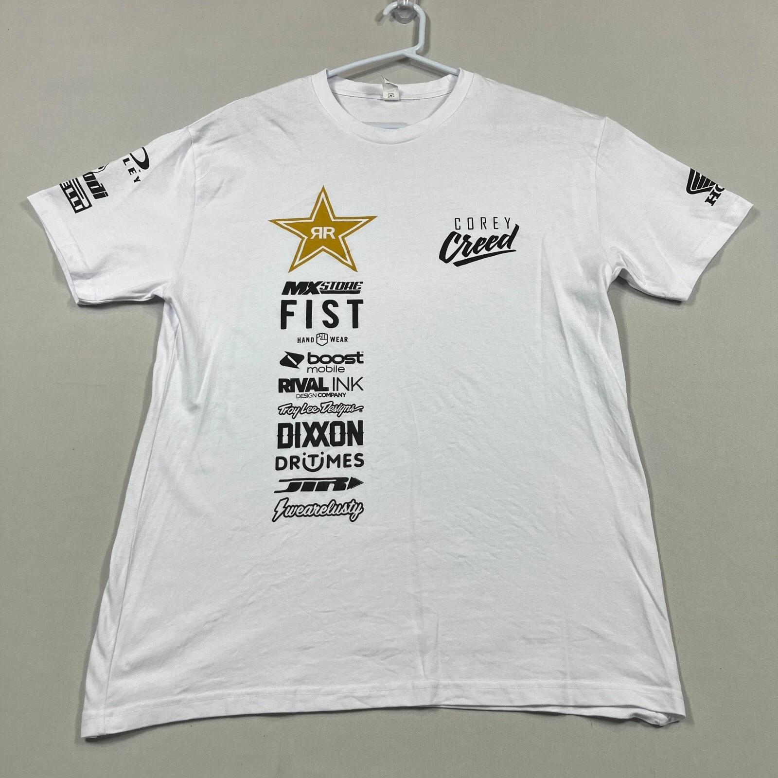 

Corey Creed MX Freestyle Rare Casual White Media T Shirt Mens Large L 3XL