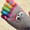 1Pair / 5Pair Cartoon Cute Kawaii Smile Women Toe Socks Casual 3D Art Tube Novelty Color Random!!