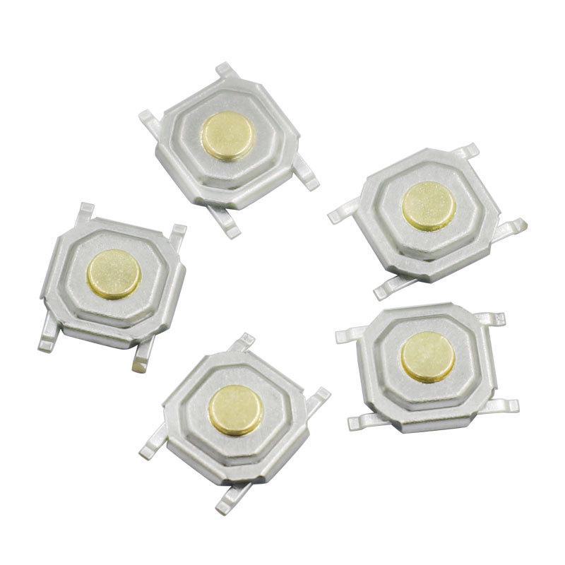 Interruttore touch con testa in rame SMD da 5,2x5,2 mm, impermeabile 4x4x1,5/1,7/2/2,5/4,3/5H, design a quattro gambe