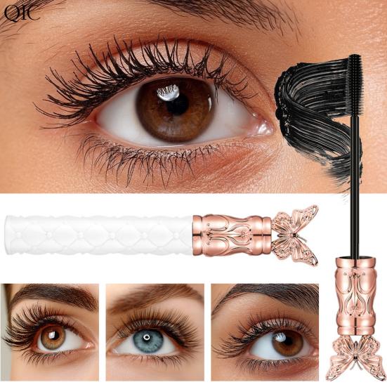 3Pcs 4g Women Mascara Waterproof Long Lasting Non-smudged Fast Dry Lengthening Thickening Curling Eyelashes Cream Eye Makeup Tool