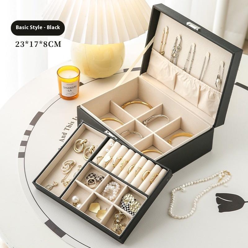 Jewelry Storage Box Multi-layer High-end Gold Hand Jewelry Bracelet Necklace Earrings Earrings Earrings Ring Jewelry Box Large