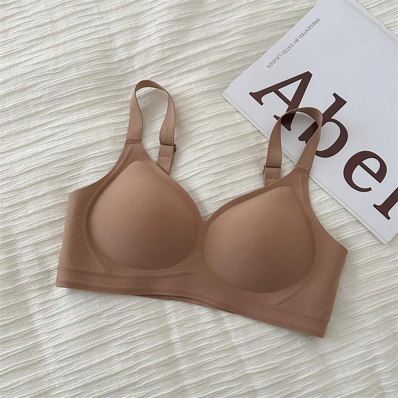 Traceless underwear women's small breasts gather thin smooth surface breathable soft support no steel ring anti-sagging breast bra cover